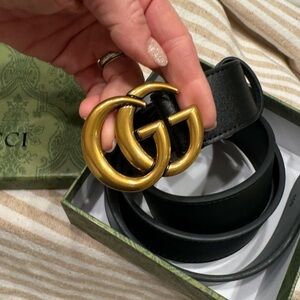 Gucci-Like Black Belt